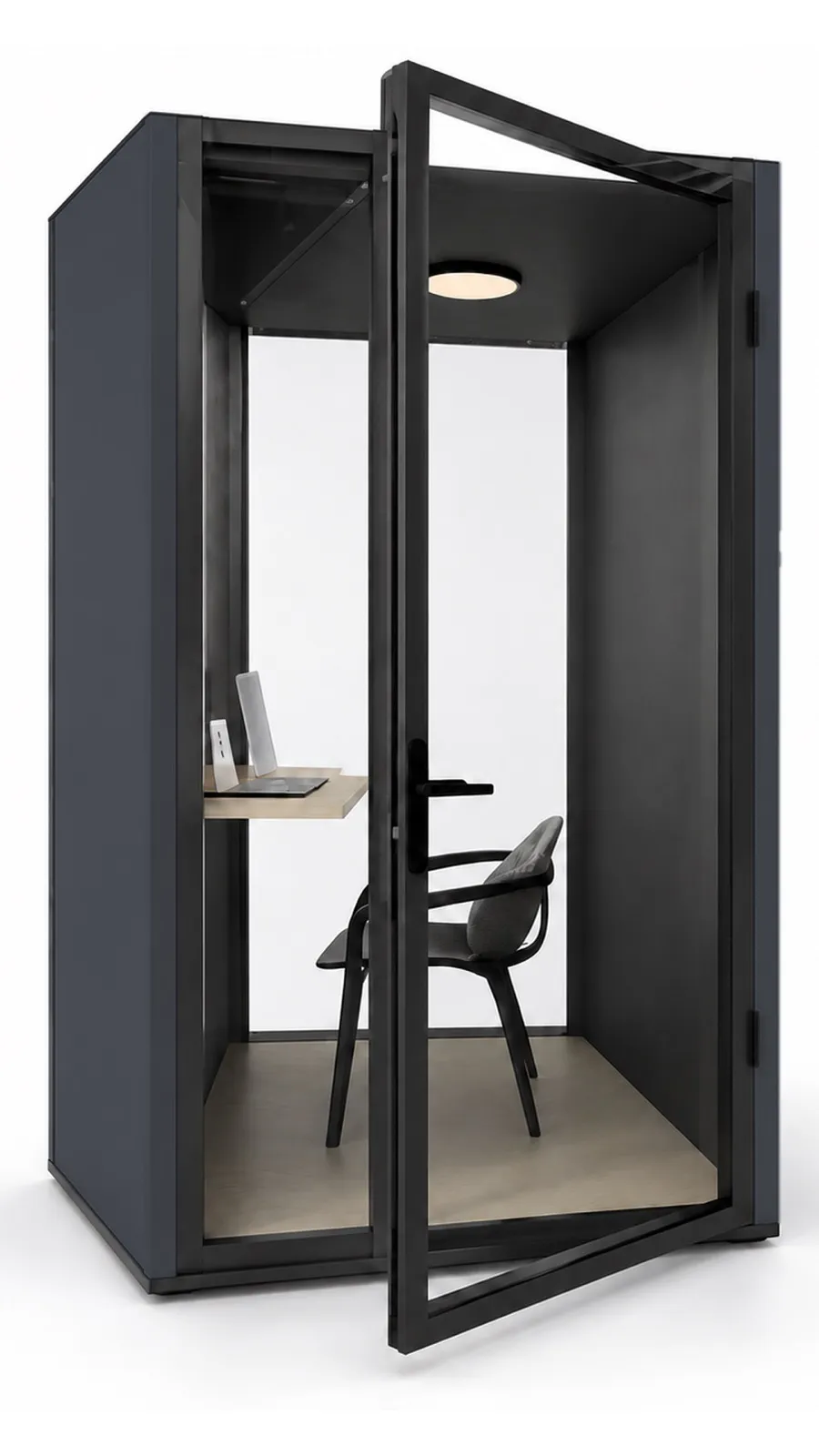 SoloKabin soundproof office pod in Graphite Grey (RAL 7024)