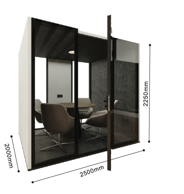 TeamKabin with dimensions